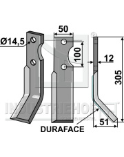 JON-02R-DURA Ząb obrotowy DURAFACE, prawy JON-02R-DURA.97