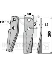KUH-01R Ząb obrotowy, prawy KUH-01R.97