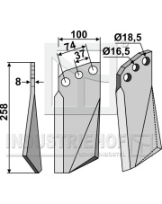 KUH-03L Ząb obrotowy, lewy KUH-03L.97