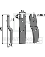 KUH-113L Ząb obrotowy, lewy KUH-113L.97