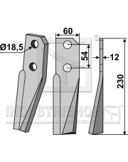 KUH-15R Ząb obrotowy, prawy KUH-15R.97