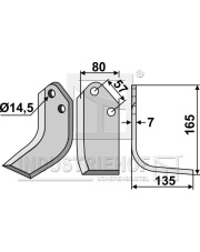 KUH-27R Nóż glebogryzarki, prawy KUH-27R.97