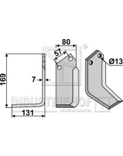 KUH-29L Nóż glebogryzarki, lewy KUH-29L.97