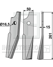 KUH-41R Ząb obrotowy, prawy KUH-41R.97