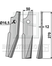 KUH-54R Ząb obrotowy, prawy KUH-54R.97