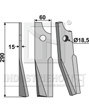 KUH-56L Ząb obrotowy, lewy KUH-56L.97