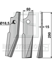 KUH-56R Ząb obrotowy, prawy KUH-56R.97