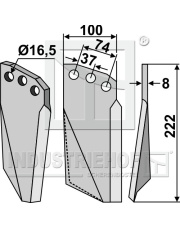 KUH-58R Ząb obrotowy, prawy KUH-58R.97