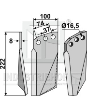KUH-59L Ząb obrotowy, lewy KUH-59L.97