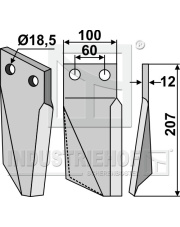 KUH-64R Ząb obrotowy, prawy KUH-64R.97