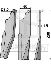 KUH-77R Ząb obrotowy, prawy KUH-77R.97