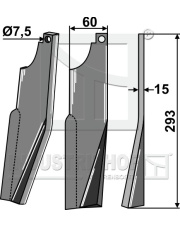 KUH-79R Ząb obrotowy, prawy KUH-79R.97