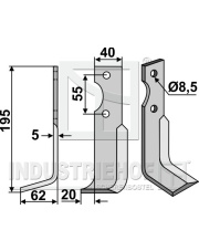 MAB-16L Nóż glebogryzarki, lewy MAB-16L.97
