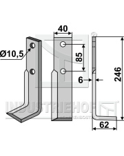 MAB-17R Nóż glebogryzarki, prawy MAB-17R.97