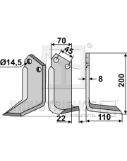 MAL-07R Nóż glebogryzarki, prawy MAL-07R.97