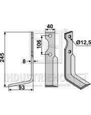 MAL-11L Nóż glebogryzarki, lewy MAL-11L.97