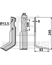 MAL-11R Nóż glebogryzarki, prawy MAL-11R.97