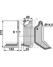 MAS-04L Nóż glebogryzarki, lewy MAS-04L.97