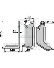 MAS-15IL Nóż glebogryzarki, lewy MAS-15IL.97