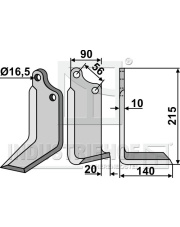 MAS-15IR Nóż glebogryzarki, prawy MAS-15IR.97
