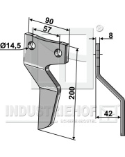 MAS-17R Ząb obrotowy, prawy MAS-17R.97