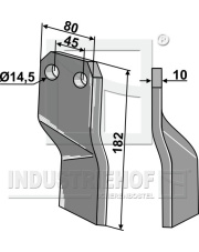 MAS-26L Ząb obrotowy, lewy MAS-26L.97