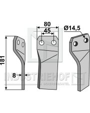 MAS-32L Ząb obrotowy, lewy MAS-32L.97
