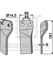 MAS-32R Ząb obrotowy, prawy MAS-32R.97