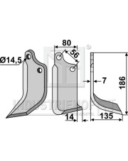 MAS-42R Nóż glebogryzarki, prawy MAS-42R.97