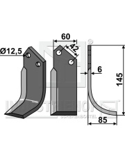 MEA-04R Nóż glebogryzarki, prawy MEA-04R.97