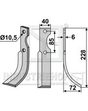 MGB-01R Nóż glebogryzarki, prawy MGB-01R.97