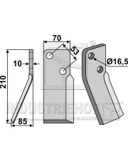 MSA-03L Nóż glebogryzarki, lewy MSA-03L.97