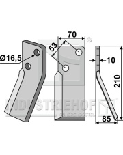 MSA-03R Nóż glebogryzarki, prawy MSA-03R.97