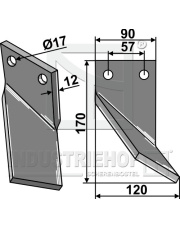 MSA-08R Nóż glebogryzarki, prawy MSA-08R.97
