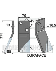 MSA-16L-DURA Ząb obrotowy DURAFACE, lewy MSA-16L-DURA.97