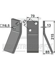 MSA-16R Nóż glebogryzarki, prawy MSA-16R.97