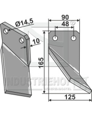 MSA-29R Nóż glebogryzarki, prawy MSA-29R.97