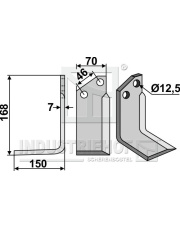MUR-12L Nóż glebogryzarki, lewy MUR-12L.97