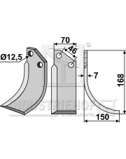 MUR-19R Nóż glebogryzarki, prawy MUR-19R.97
