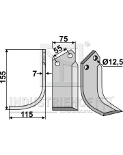 NAR-01L Nóż glebogryzarki, lewy NAR-01L.97