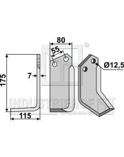 NAR-07L Nóż glebogryzarki, lewy NAR-07L.97