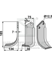 NAR-17L Nóż glebogryzarki, lewy NAR-17L.97