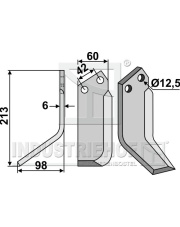 NIB-06L Nóż glebogryzarki, lewy NIB-06L.97