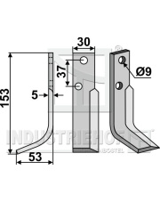 NIB-08L Nóż glebogryzarki, lewy NIB-08L.97