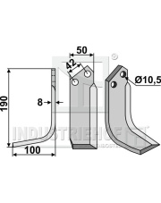 NIB-10L Nóż glebogryzarki, lewy NIB-10L.97