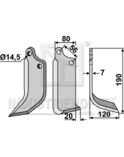 ORT-04R Nóż glebogryzarki, prawy ORT-04R.97