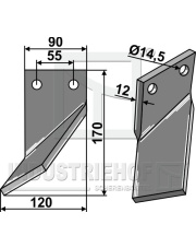 OTF-01L Ząb obrotowy lewy OTF-01L.97