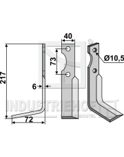 PAB-03L Nóż glebogryzarki, lewy PAB-03L.97
