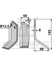 PAS-04R Nóż glebogryzarki, prawy PAS-04R.97