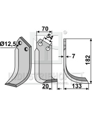 PEG-01R Nóż glebogryzarki, prawy PEG-01R.97
